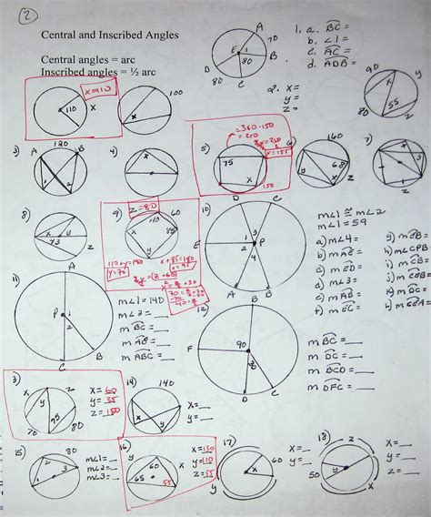 If two inscribed angles of a circle intercept the same arc, then the angles are congruent. Unit 10 Circles Homework 4 Answer Key - fiftysevenninetyone