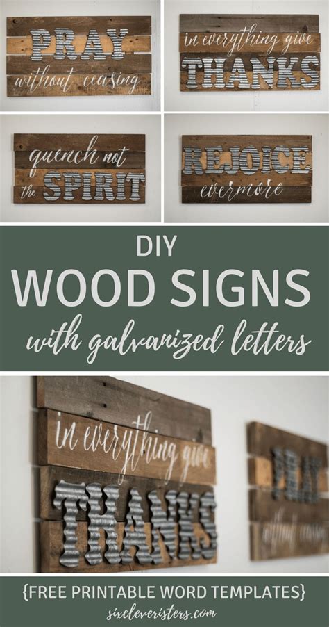 Diy Wood Sign With Galvanized Metal Letters Diy Wood Signs Wood