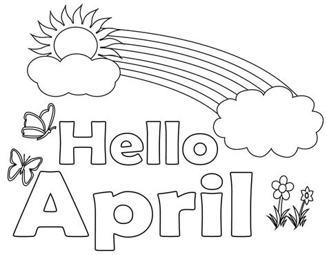Free Printable April Coloring Pages