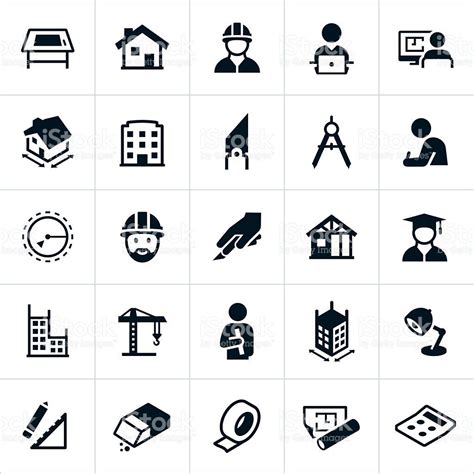Architecture Icons Royalty Free Stock Vector Art Architecture Icons