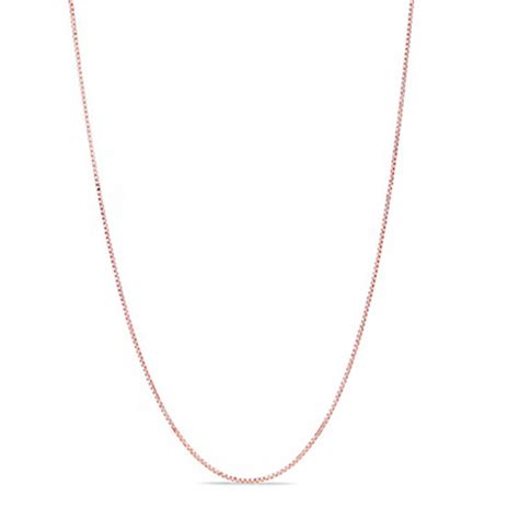 Maybe you would like to learn more about one of these? 0.6mm Box Chain Necklace in 14K Rose Gold - 18" | -Save on Fashion | Zales