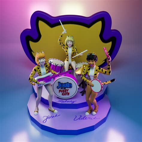 3d file josie and the pussycats・3d printable model to download・cults