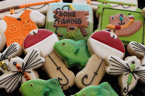 Gone Fishing Birthday Party Sugar Cookies — The Iced Sugar Cookie