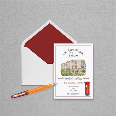 Custom Illustrated Change Of Address Cards With An Etsy Uk