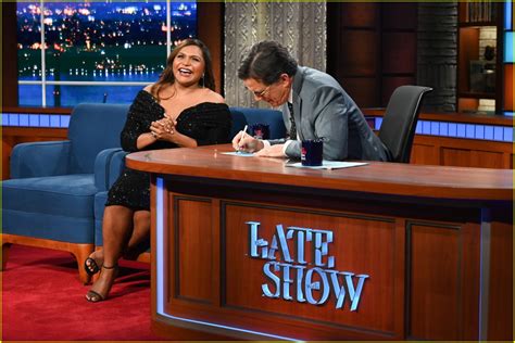 Stephen Colbert Walked In On Mindy Kaling In Her Bra Before Late Show