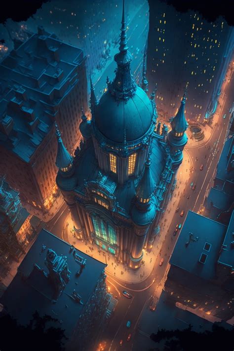 Stunning Cyberpunk City Painting With Volumetric Lighting Promptden