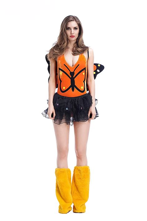 Discount Adult Women Halloween Sexy Butterfly Pokemon Costume Porn Games Dress Short Romper