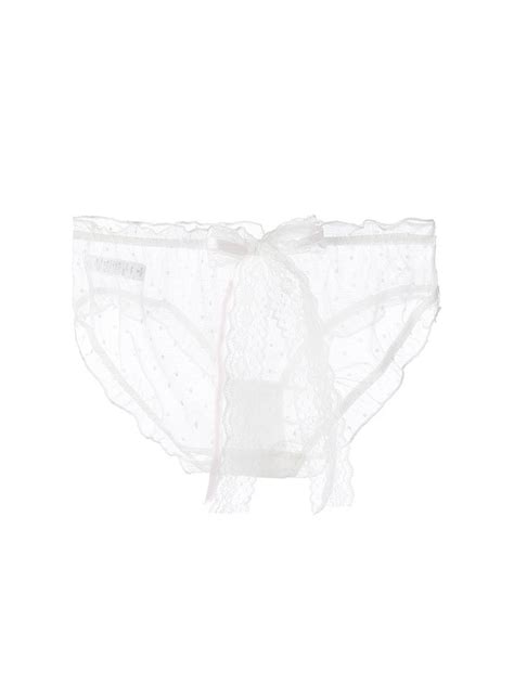 Eleluny Women Lace Sheer Thongs Briefs Erotic G String Lingerie Knickers Panties White L