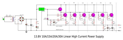 High Current 12v 138v At 30a25a20a15a Power Supply Elec Circuit