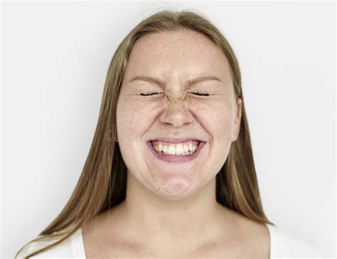 Caucasian Woman Happy Smiling Shoot Stock Image Image Of Caucasian