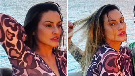 Cleo Ganha Carícias Do Marido Em Passeio De Barco E O Pai Fábio Jr