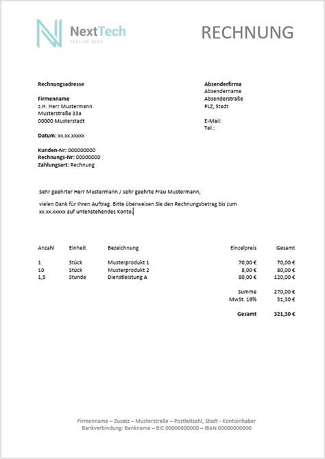 Egal ob windows, mac, ios oder android, sie können die bilder über den. rechnung-schreiben-muster - Xobbu