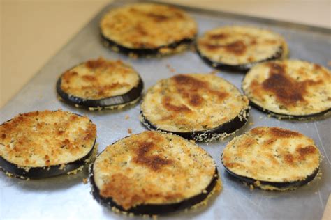 Crispy Pesto Eggplant Slices Ice Cream Off Paper Plates