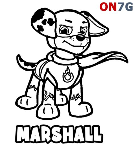 Paw Patrol Marshall Ausmalbild ON7G COM Ausmalbilder Zum Ausdrucken