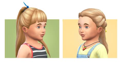 Sims 4 Strawberry Necklace And Earrings For Toddlers