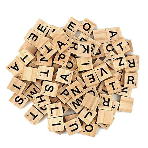 Buy 100pcs Wooden Alphabet Tiles Scrabble Replacement Letters For Board
