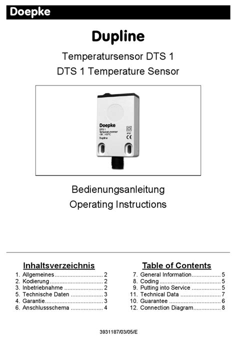 Doepke Dupline Dts 1 Operating Instructions Manual Pdf Download