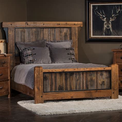 Vintage barn board framed field sketch desert ironwood in bloom swinnerton. Rustic Reclaimed Barn Wood Bed