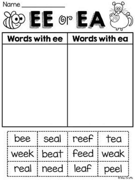 phonic worksheet exercise