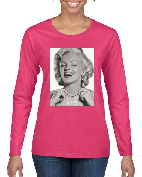 Marilyn Monroe N5 Womens Long Sleeve T Shirt Ebay