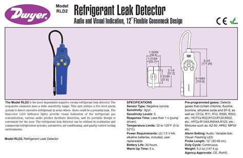 Refrigerant Leak Detector Model Rld2 Hygro Therm