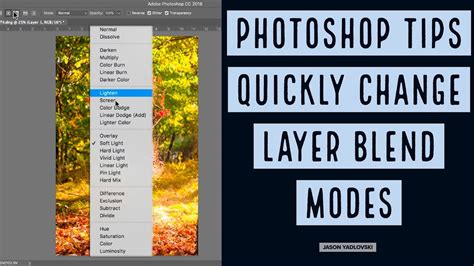 Photoshop Tips Quickly Change Layer Blend Modes In Photoshop Youtube