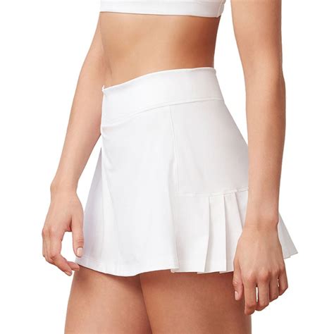 Tennis Skirt Fila Windowpane Pleated Back Womens Tennis Skirt White The Tennis Skirt Is A