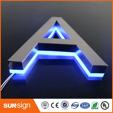 Backlit Stainless Steel Signage For Advertising 3d Illuminated Shop