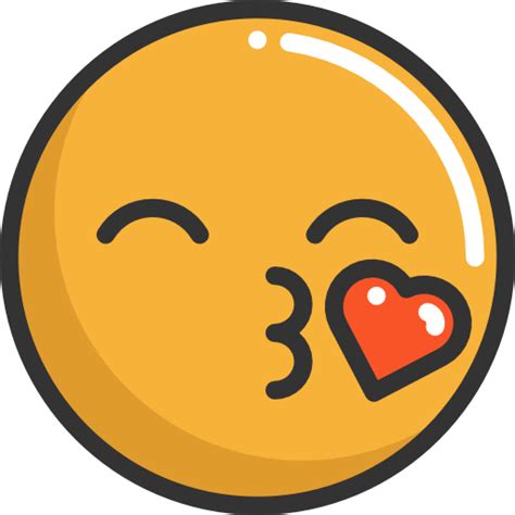 Kiss Emoticons Emoji Feelings Smileys Icon