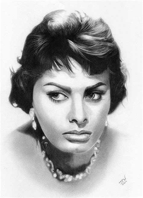 Sophia Loren Drawing By Jpw Artist Pixels