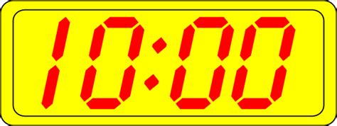 Ten o'clock am or pm. Digital Clock 10:00 Clip Art at Clker.com - vector clip ...