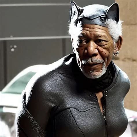 Still Of Morgan Freeman As Catwoman Stable Diffusion Openart