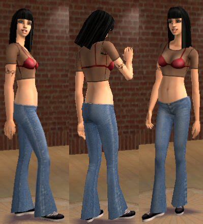 Mod The Sims Testers Wanted Low Rise Flare Jeans Pants MESH