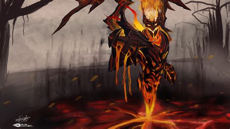Image Dota 2 Shadow Fiend Demon Monsters Fantasy Flame 1920x1080