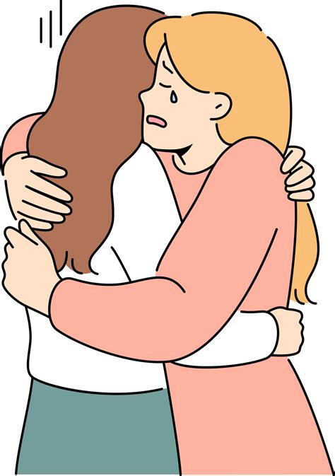 Caring woman hug support crying friend 24501403 PNG