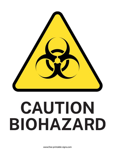 Printable Biohazard Warning Signs
