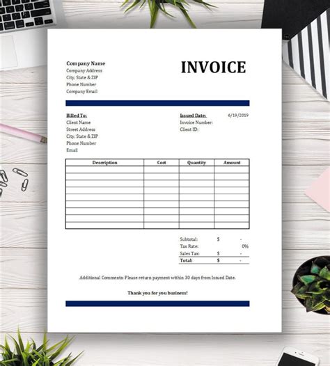 Sample Business Invoice Template