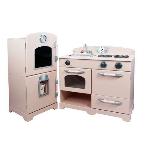 Each burner and the oven is individually lit. Teamson Kids 2 Piece Wooden Play Kitchen Set & Reviews ...