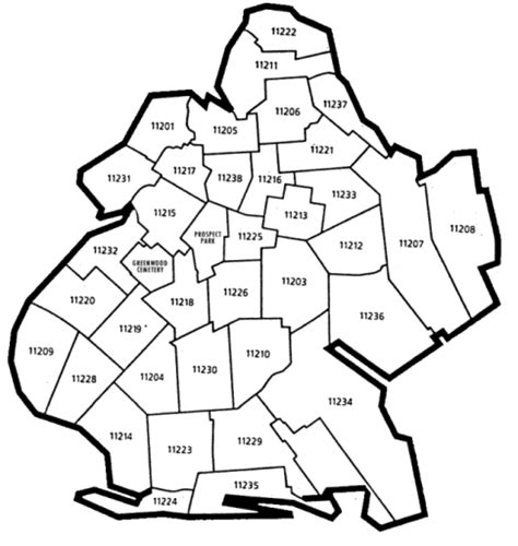 Printable Brooklyn Zip Code Map