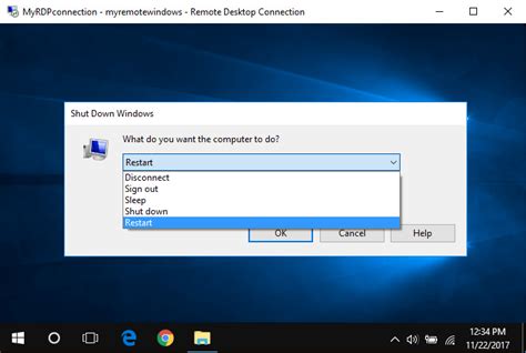 How To Shutdown Or Restart Remote Desktop Windows 10 Pc