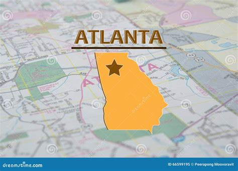 Mapa De Atlanta Georgia Imagen De Archivo Imagen De Contorno 66599195