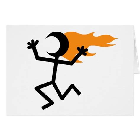 Flaming Head Card Zazzle