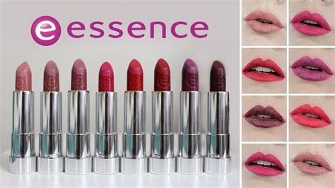 Essence Matte 3 99 Lipstick Swatches ALL Shades YouTube