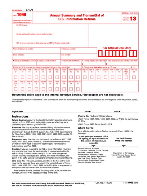 1096 Form Fill Out And Sign Printable Pdf Template Signnow