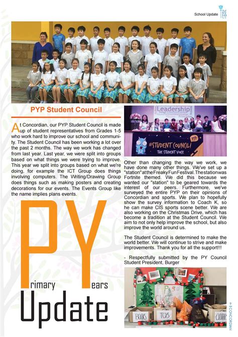 Primary Years Update 22018 2019 By Concordian International School