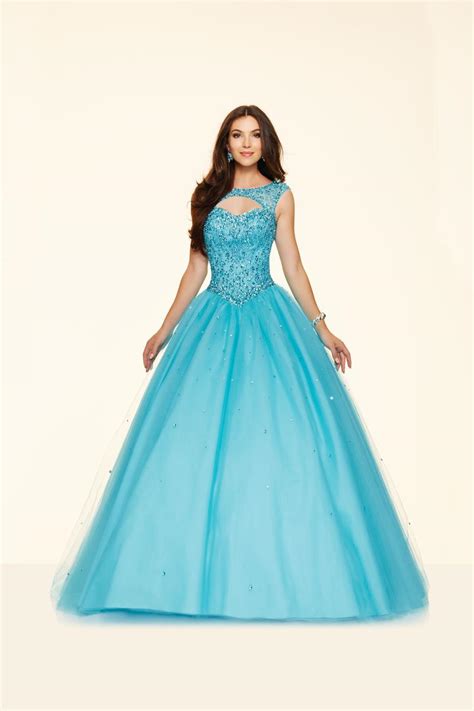 Mori Lee Paparazzi 98033 Tulle Ball Gown With Keyhole French Novelty