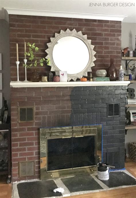 Diy Painted Brick Fireplace Jenna Burger Design Llc