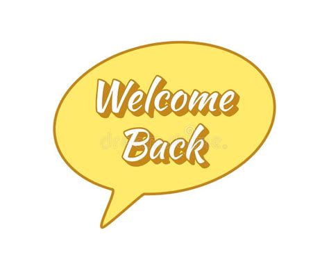 Welcome Back Sign Template Vector Design Template Stock Vector