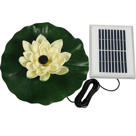 Shop Sunnydaze Floating Lotus Flower Solar Powered Water Fountain Kit