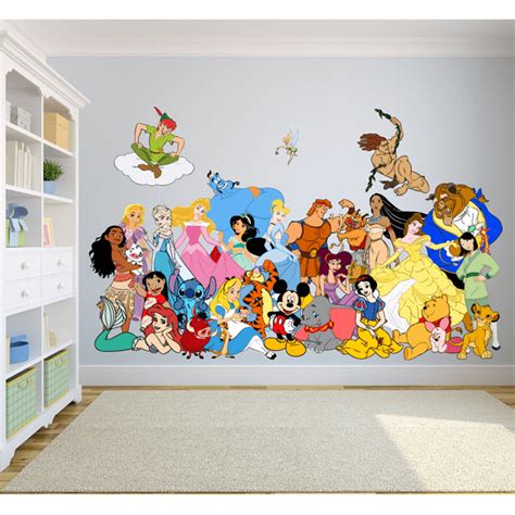 Cartoon Characters Walt Disney Show Decors Wall Sticker Art Design